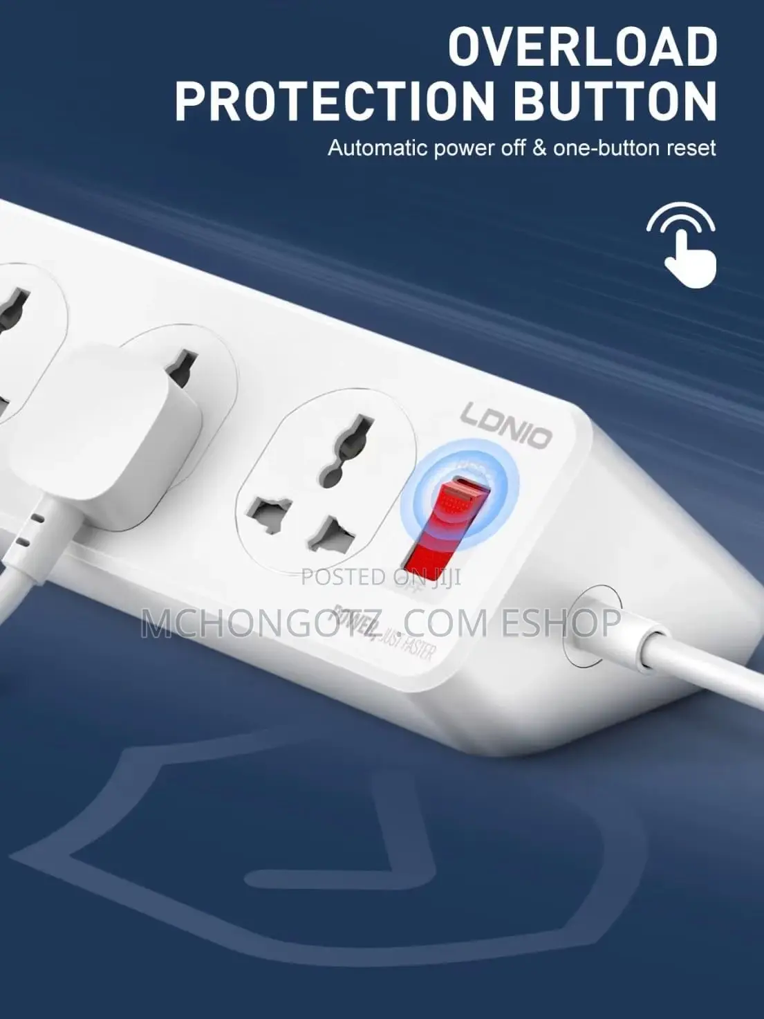 Ldnio Sc10610 Power Extension Socket 2500w, 10 Outlets, 5 USB