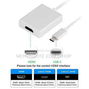 Type C to Hdmi Adapter ( 30hz / 1080p 60hz Aluminum)
