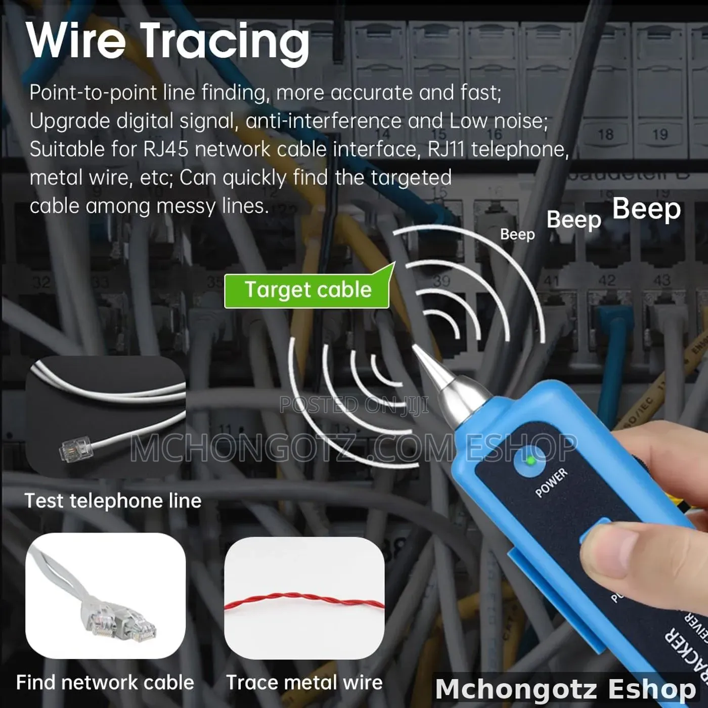 Cable Tracer Network Wire Tracker RJ45 RJ11 Tester