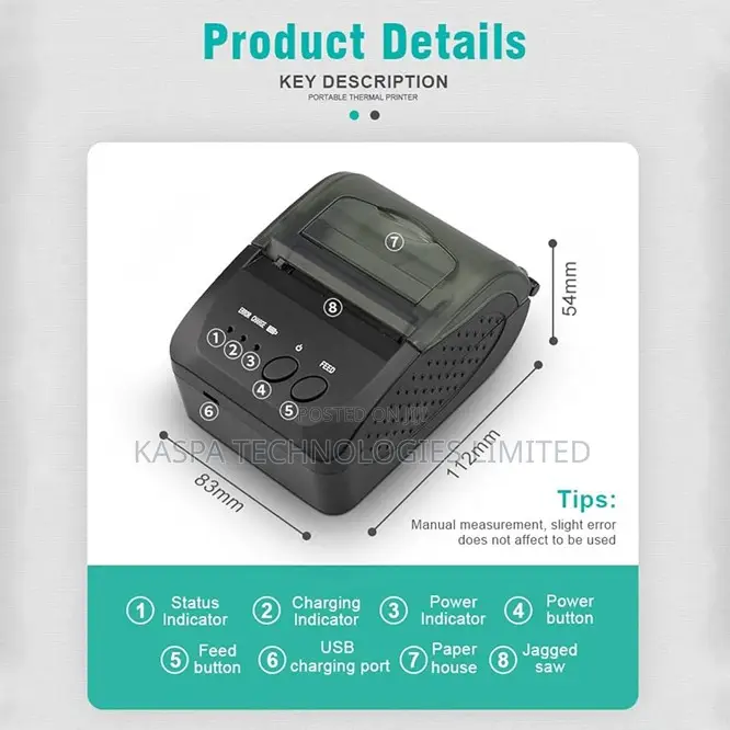 Portable Mobile Receipt Printer