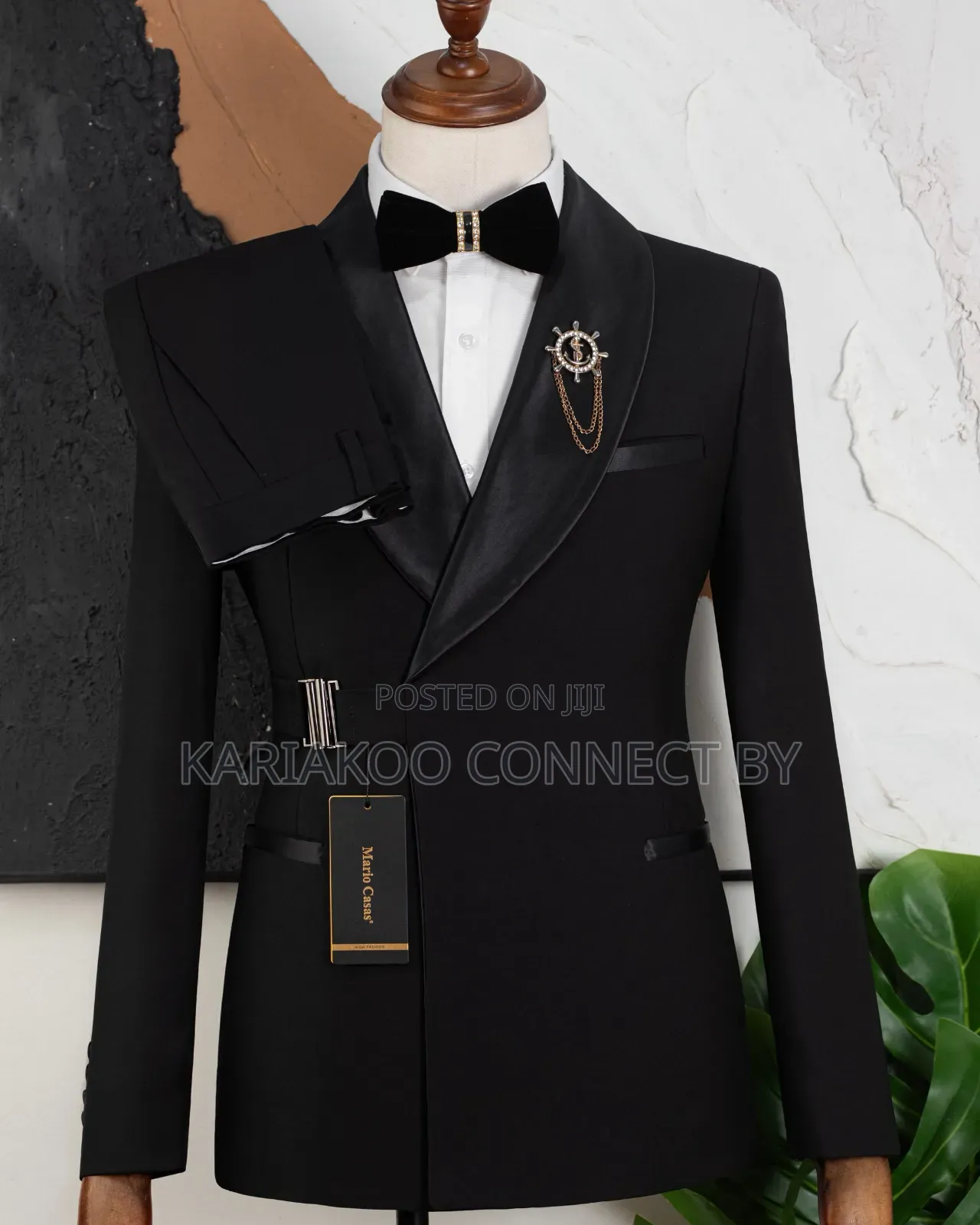 ​ Luxury All-Black Two-Piece Tuxedo for Men's Suit