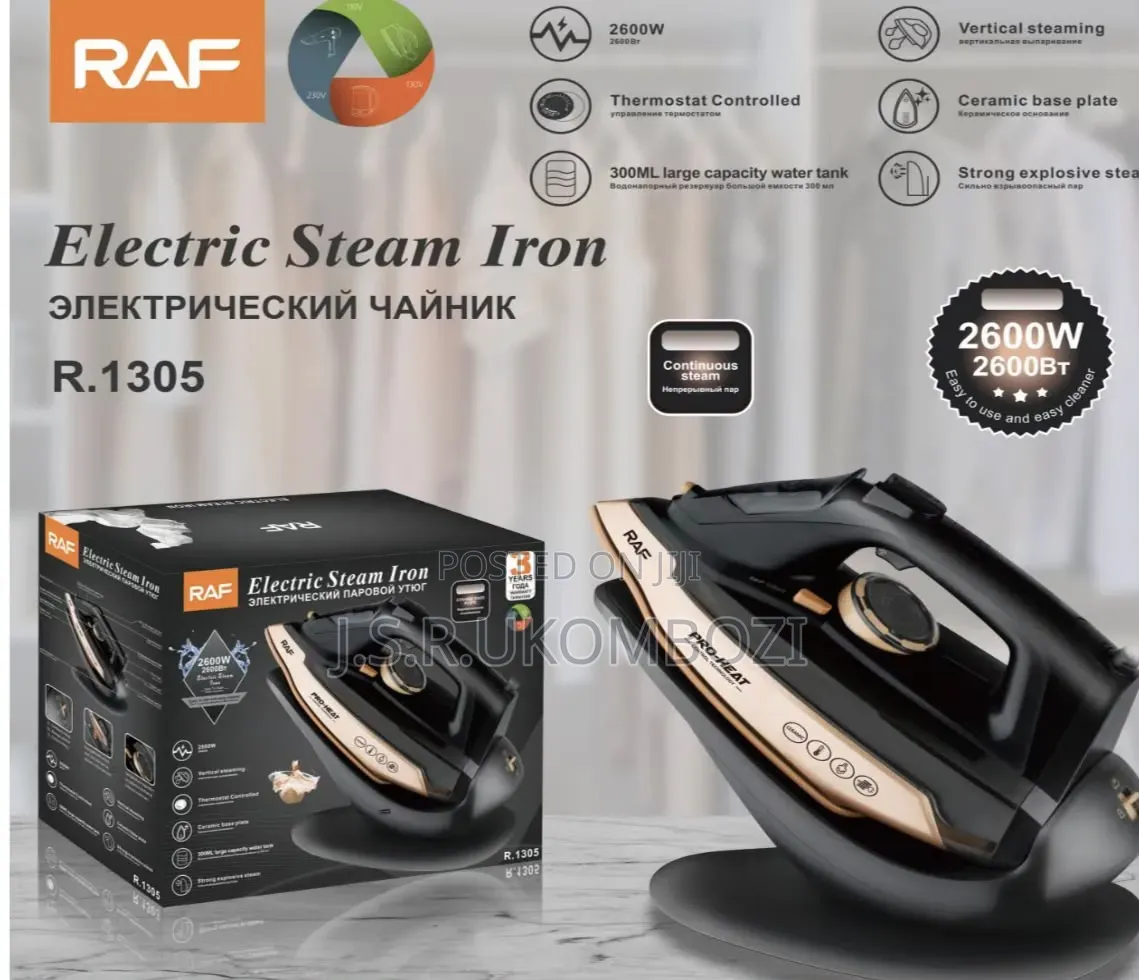 *Raf Cordless Steaming Iron 2600w