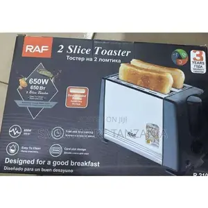 RAF 2 Slice Toaster, 650W Power, Dual-Sided Baking, Easy to Clean
