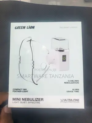 Green Lion Mini Nebulizer, 0.3 mL/min Nebulization, 60 Min Usage Time