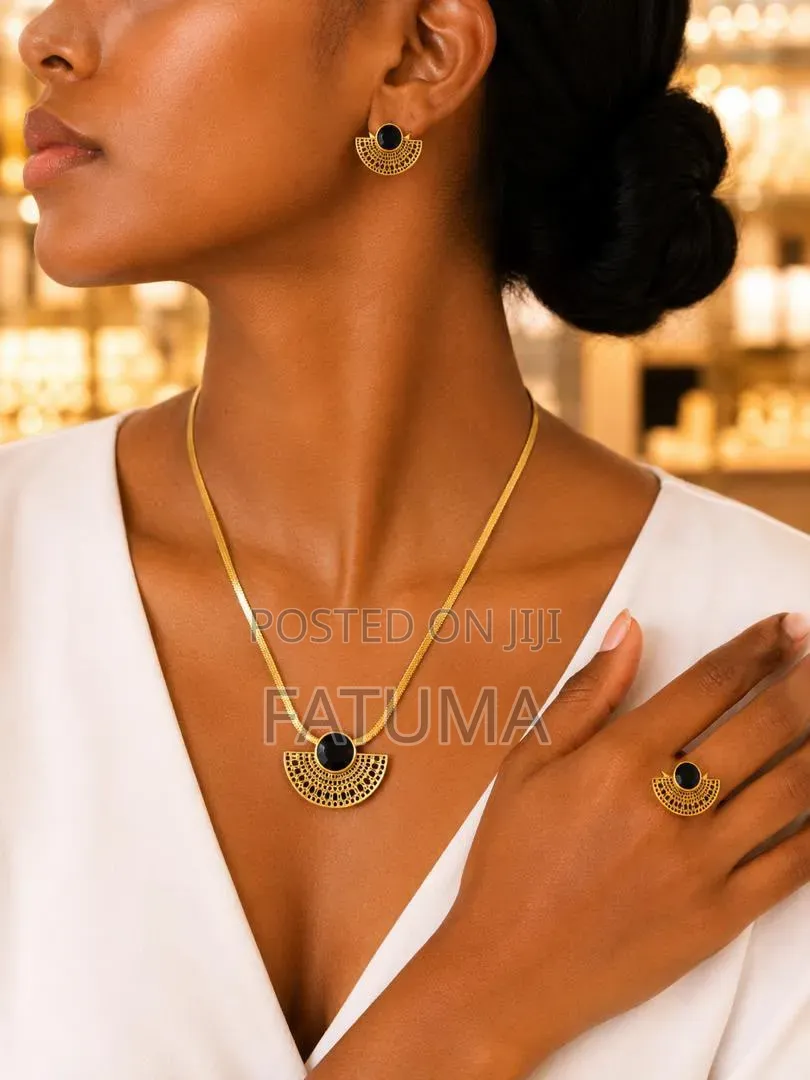Matching Accessories Thus Earings, a Ring, Bracelet and Necklace