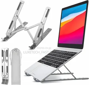 Aluminum Foldable Adjustable Laptop Stand - Portable Notebook Holder