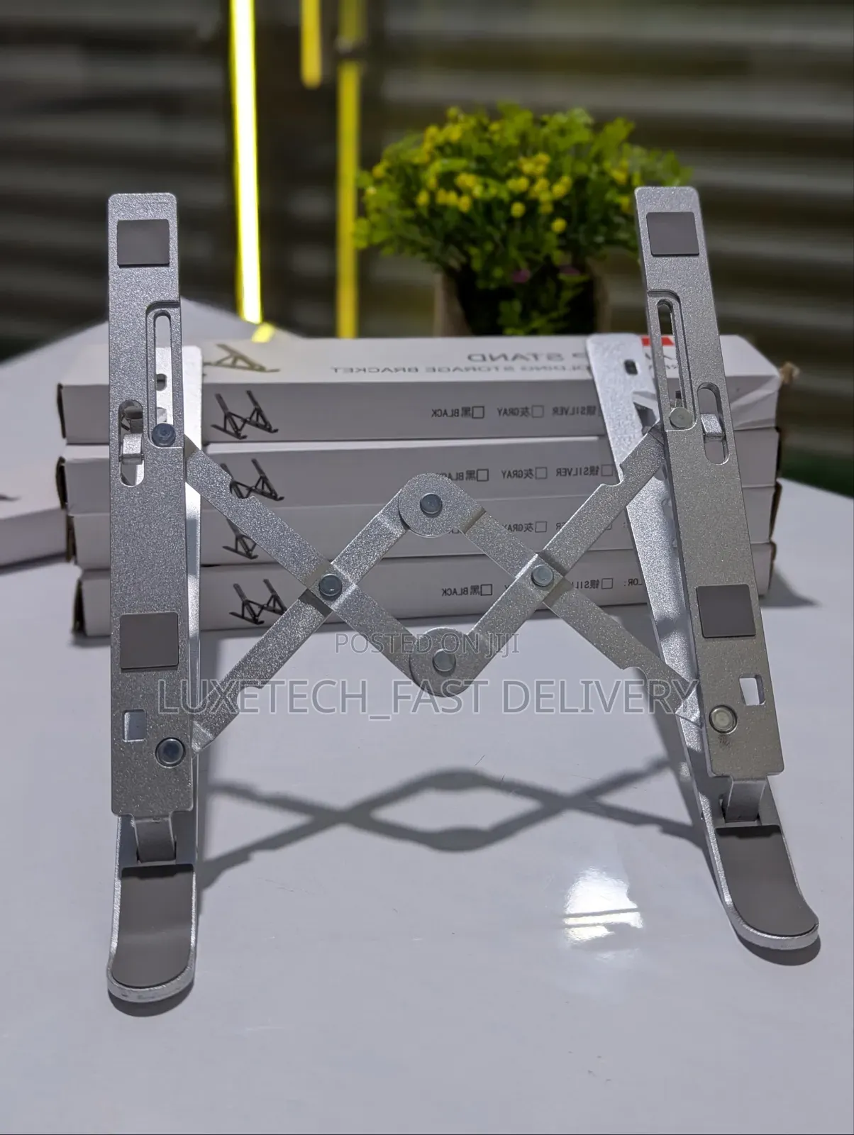 Aluminum Foldable Adjustable Laptop Stand - Portable Notebook Holder