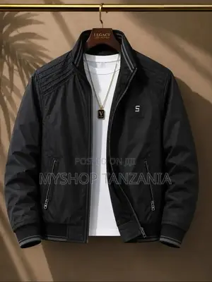 Jacket Nyeusi Ya Kisasa