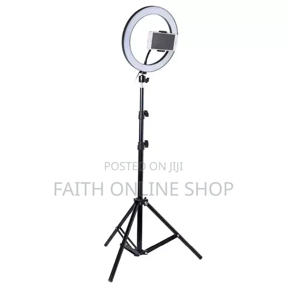 10-Inch LED Ring Light With Adjustable Tripod Stand Phone Holder
