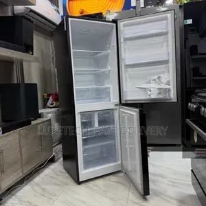 Hisense 221L Bottom Freezer Double Door Refrigerator – Black Fridge