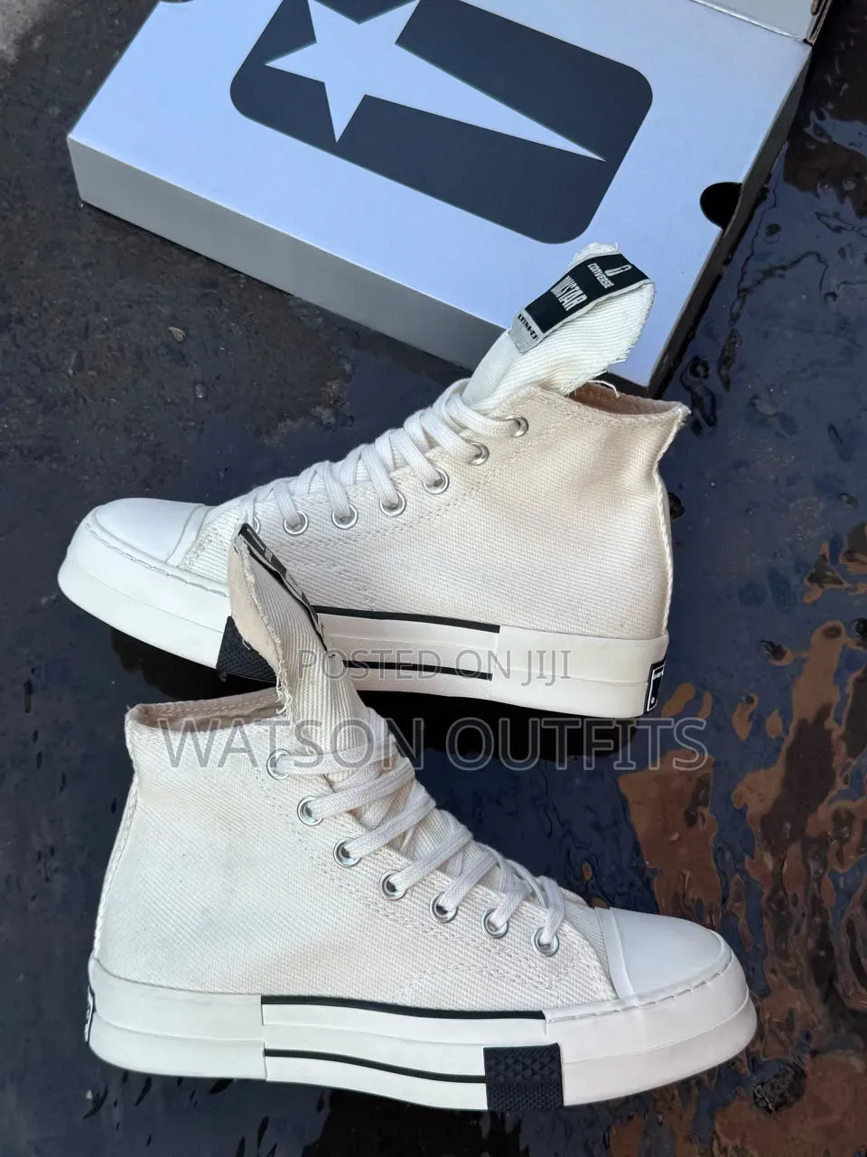 3 Colours All Star Brand Men's Leather Shoes High Cutting Nice-Looking