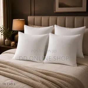 White Throw Pillow or White Fibre-Filled Cushions