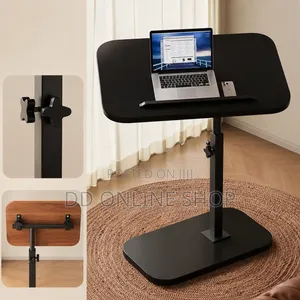 MUUXIAO Height Adjustable C-Shaped Side Table.
