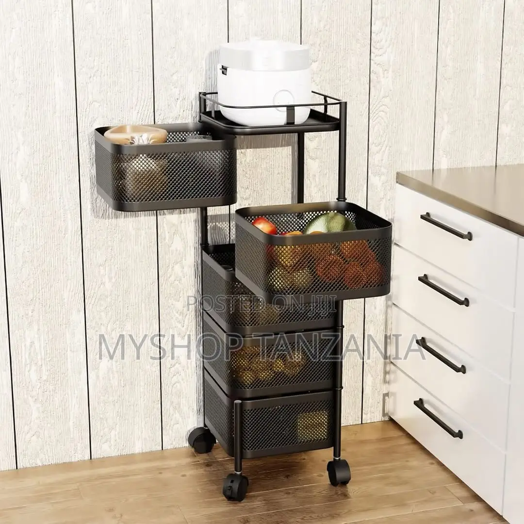 5-Tier Rotating Kitchen Trolley
