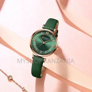 Green Leather Strap Curren 9079 Ladies' Watch