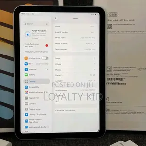 New Apple iPad mini 7 256 GB Silver