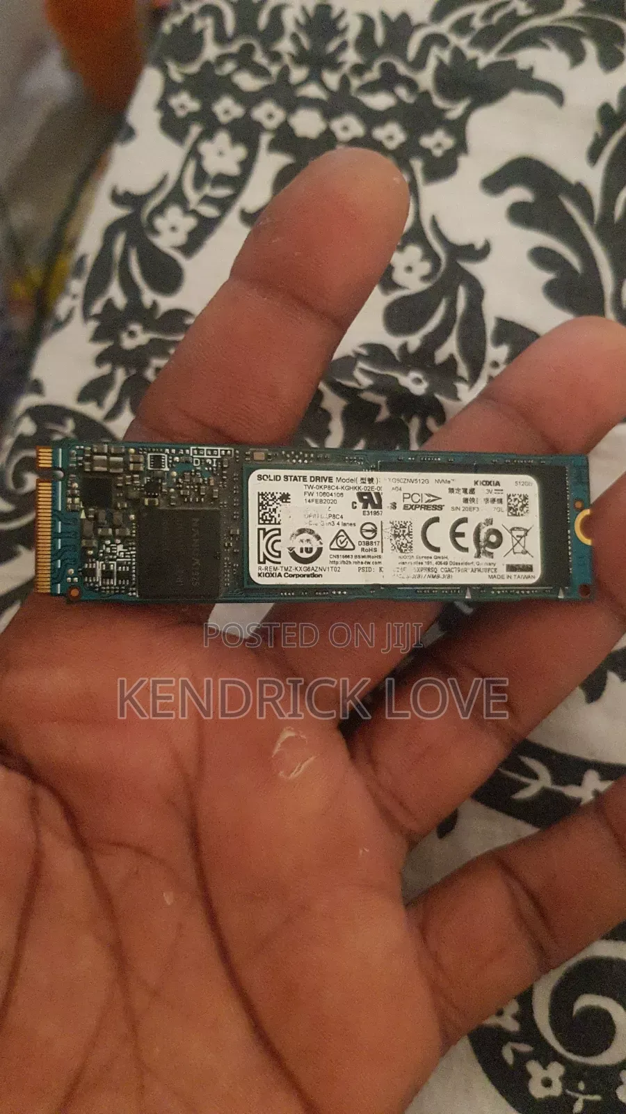 Used NVMe M.2 SSD 512GB (Brand: Kioxia)