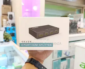 X 4 Port HDMI Splitter, Supports at 30Hz, V1.4, Black Finish