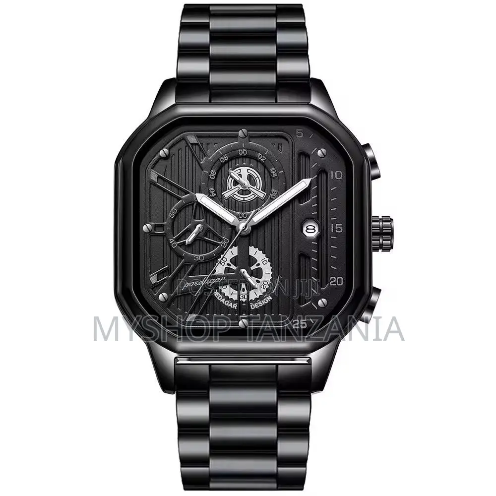 Poedagar Wristwatch a Luxury Tonneau Dial and a Stainless Steel
