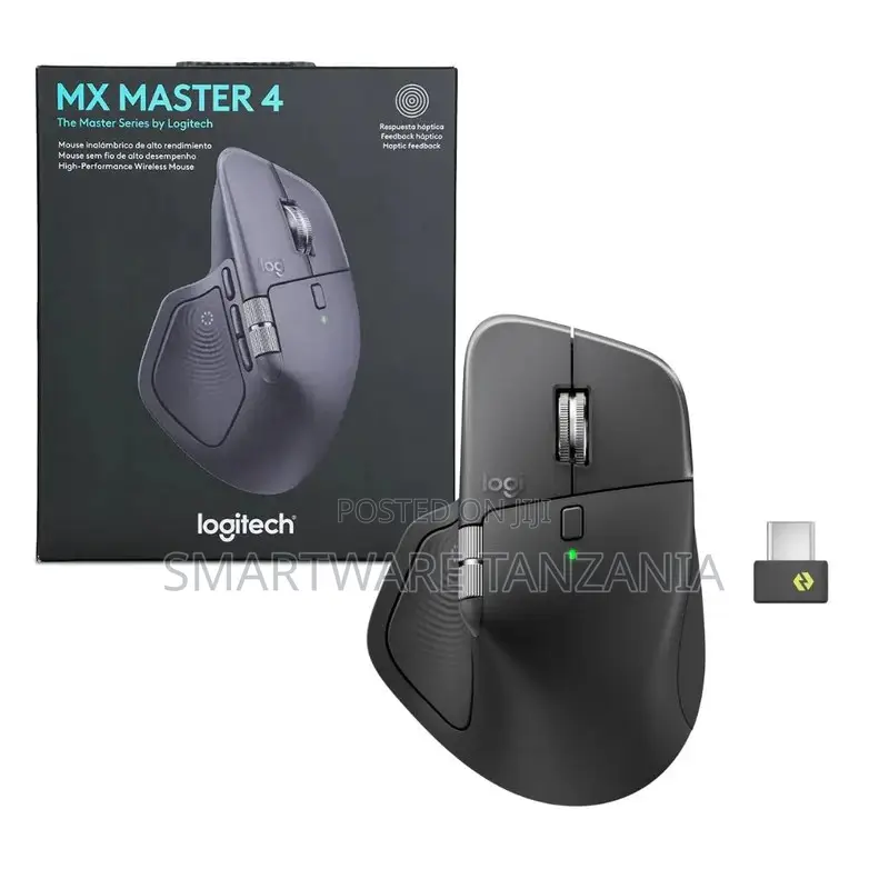 Logitech MX Master 4 Wireless Mouse With Haptic Feedback, USB Receiver