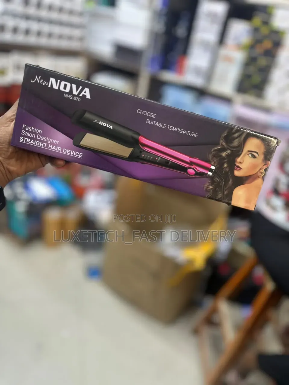 Nova NHS-870 Hair Straightener – Ceramic Temperature Control Flat Iron