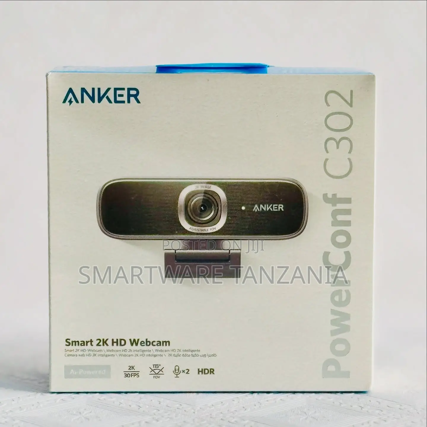 Anker PowerConf C302 Smart HD Webcam With 30FPS, Adjustable FOV