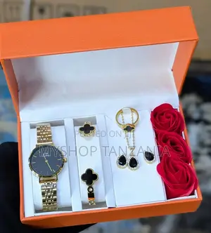 Ladies Combo Set Featuring a Wristwatch and Matching Accessories