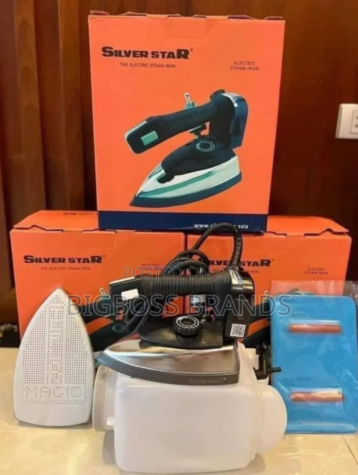 Silver Star Gravity Feed Industrial Electric Steam Iron Set ES-300