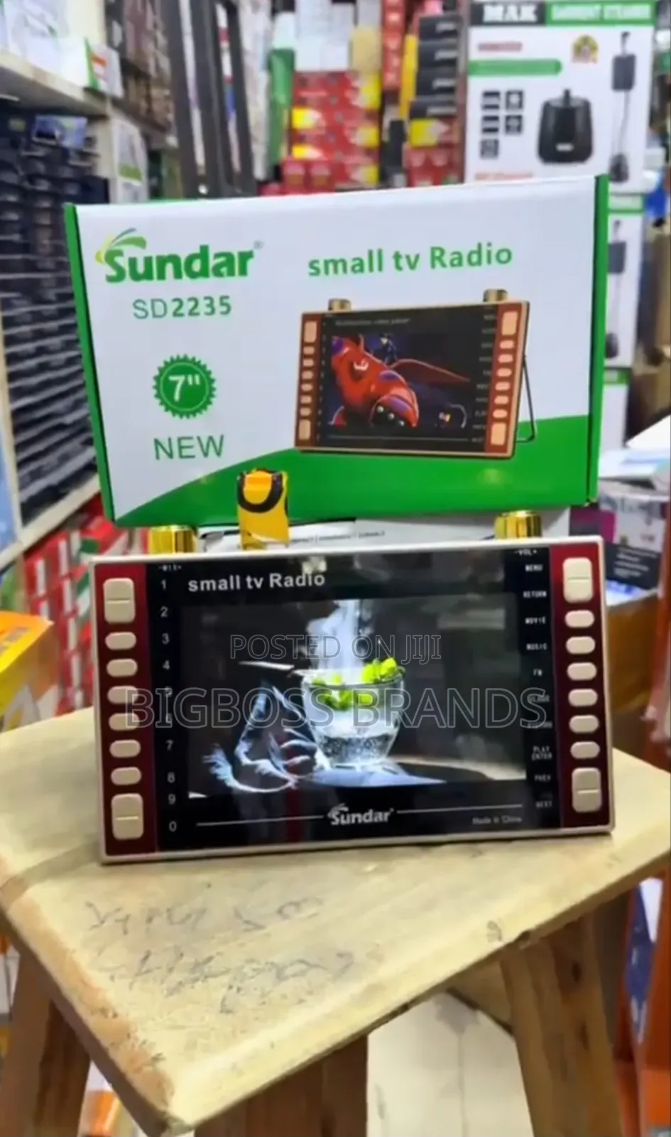 Sundar Sd-2235 Small TV Radio Rechargeable TV