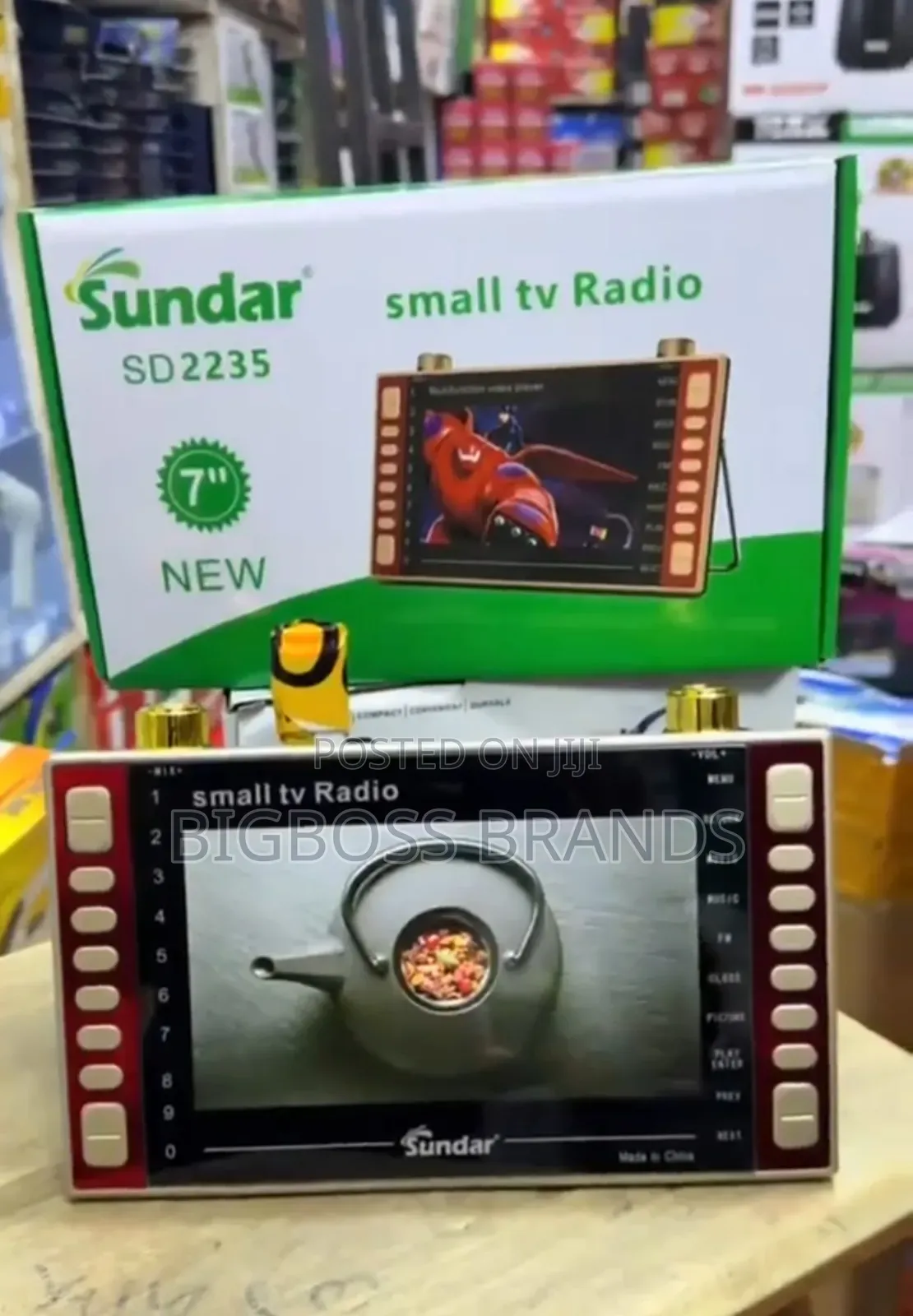 Sundar Sd-2235 Small TV Radio Rechargeable TV