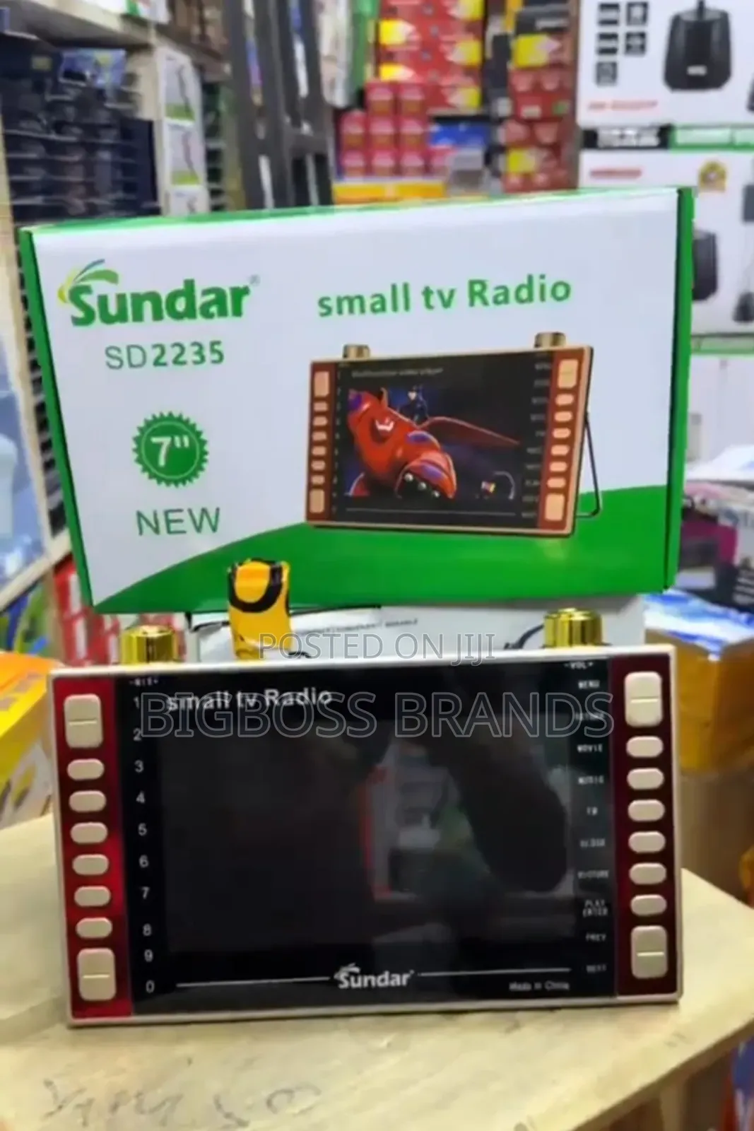 Sundar Sd-2235 Small TV Radio Rechargeable TV