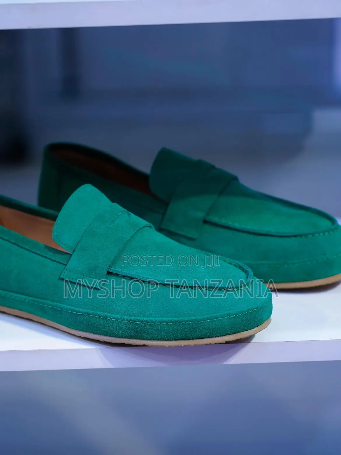 Reen Leather Slip-on Loafers Feature a Soft Suede