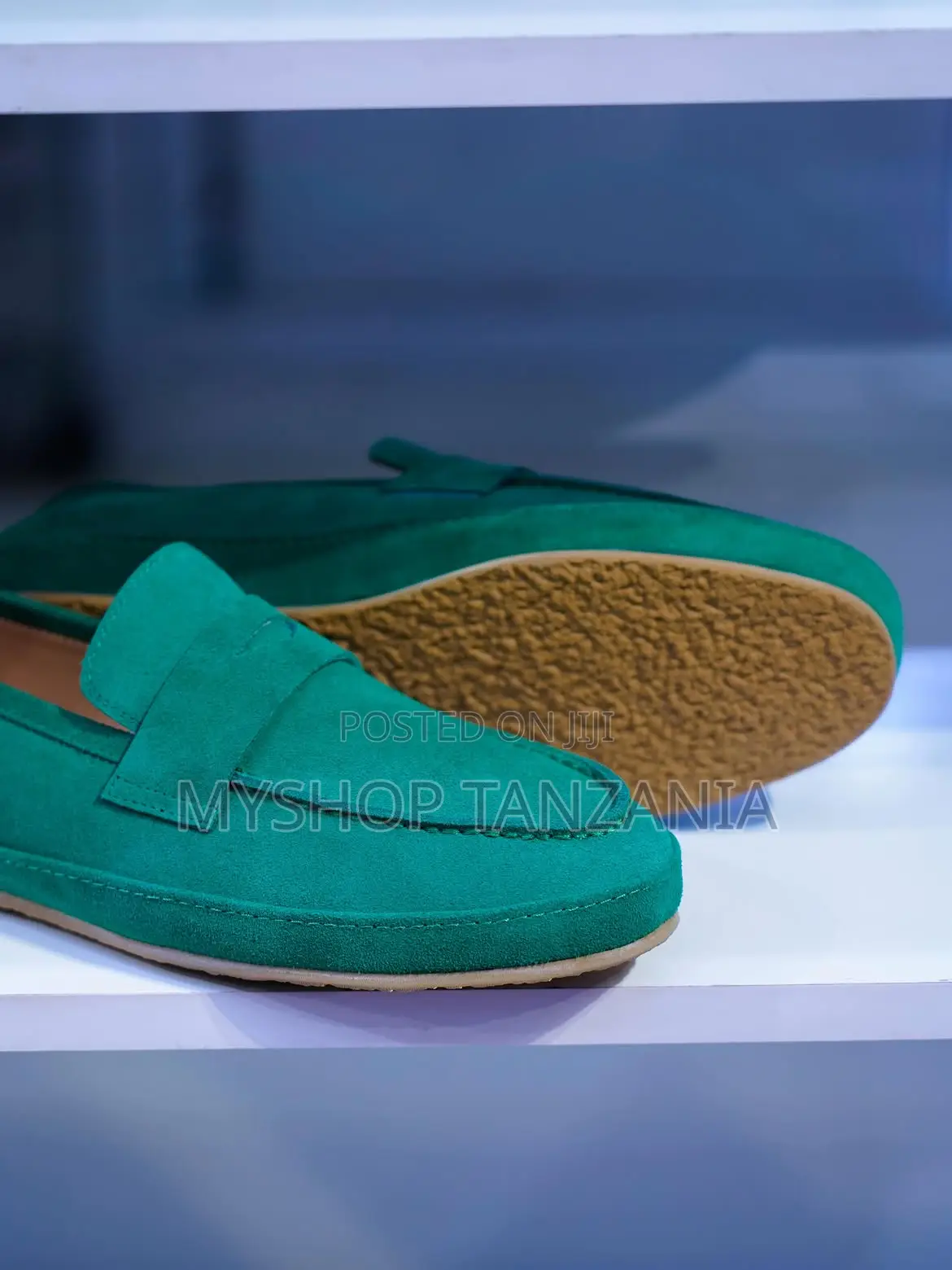 Reen Leather Slip-on Loafers Feature a Soft Suede