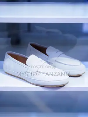 White Penny Loafer Shoes
