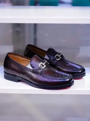 Black Leather Moccasin Loafers