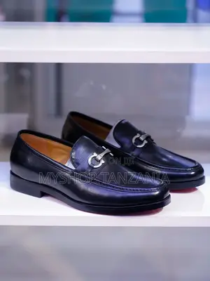 Black Leather Moccasin Loafers
