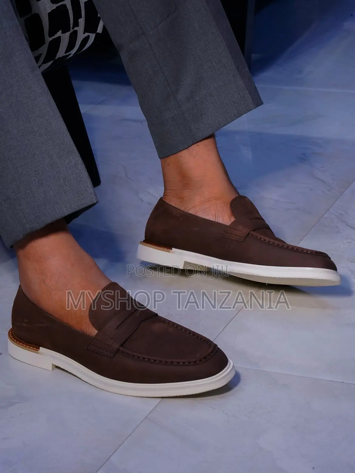 Blue Slip-on Loafers
