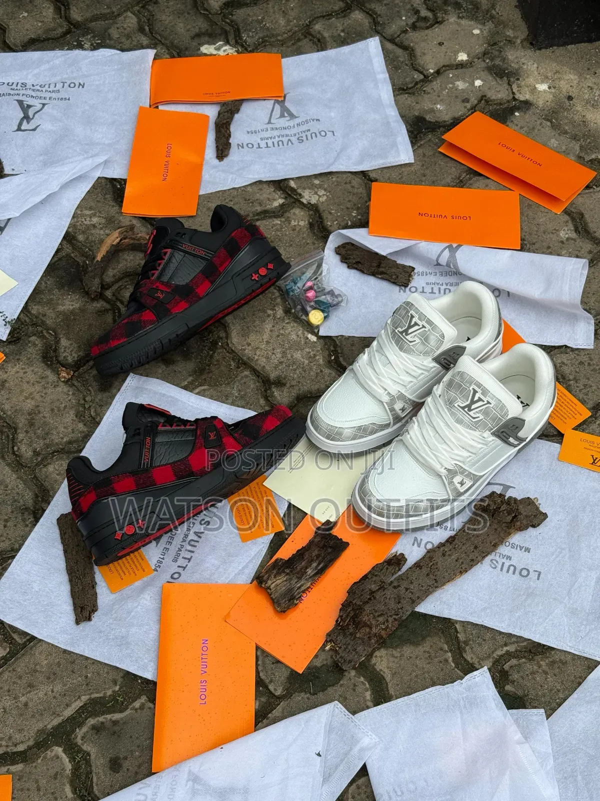LV BRAND 4 Colours Leather Materials Men's Footwears or Shoes
