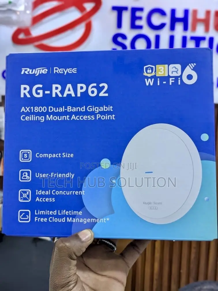 Ruijie Reyee Rg-Rap62 Wi-Fi 6 Ax1800 Ceiling Mount Access Point