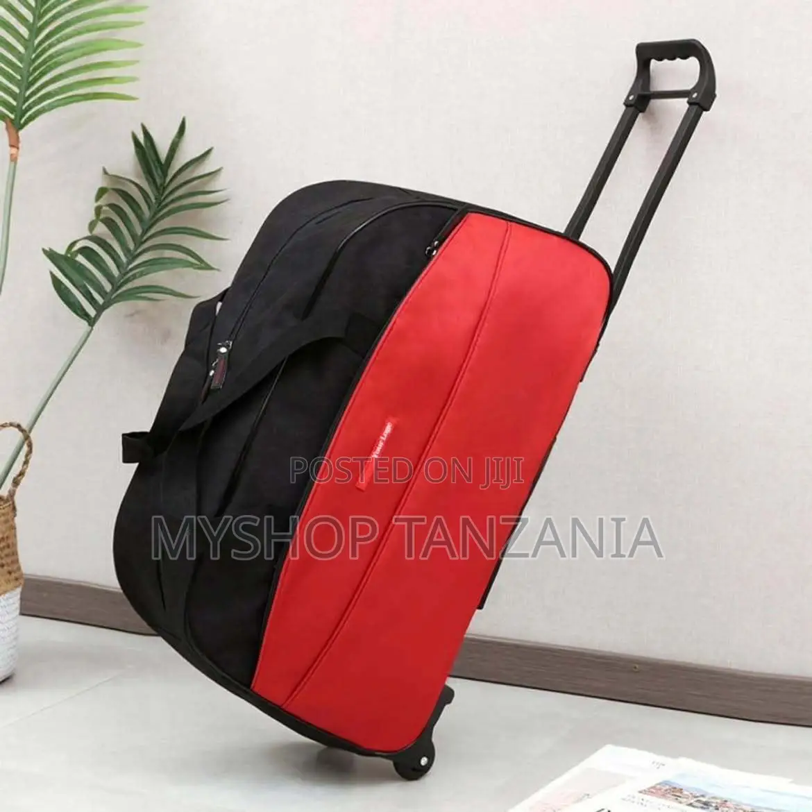 Meriglaire Rolling Duffel Bag Black and Red