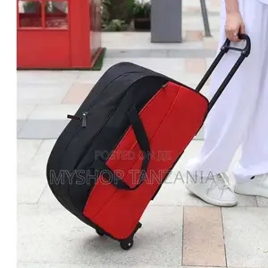 Meriglaire Rolling Duffel Bag Black and Red