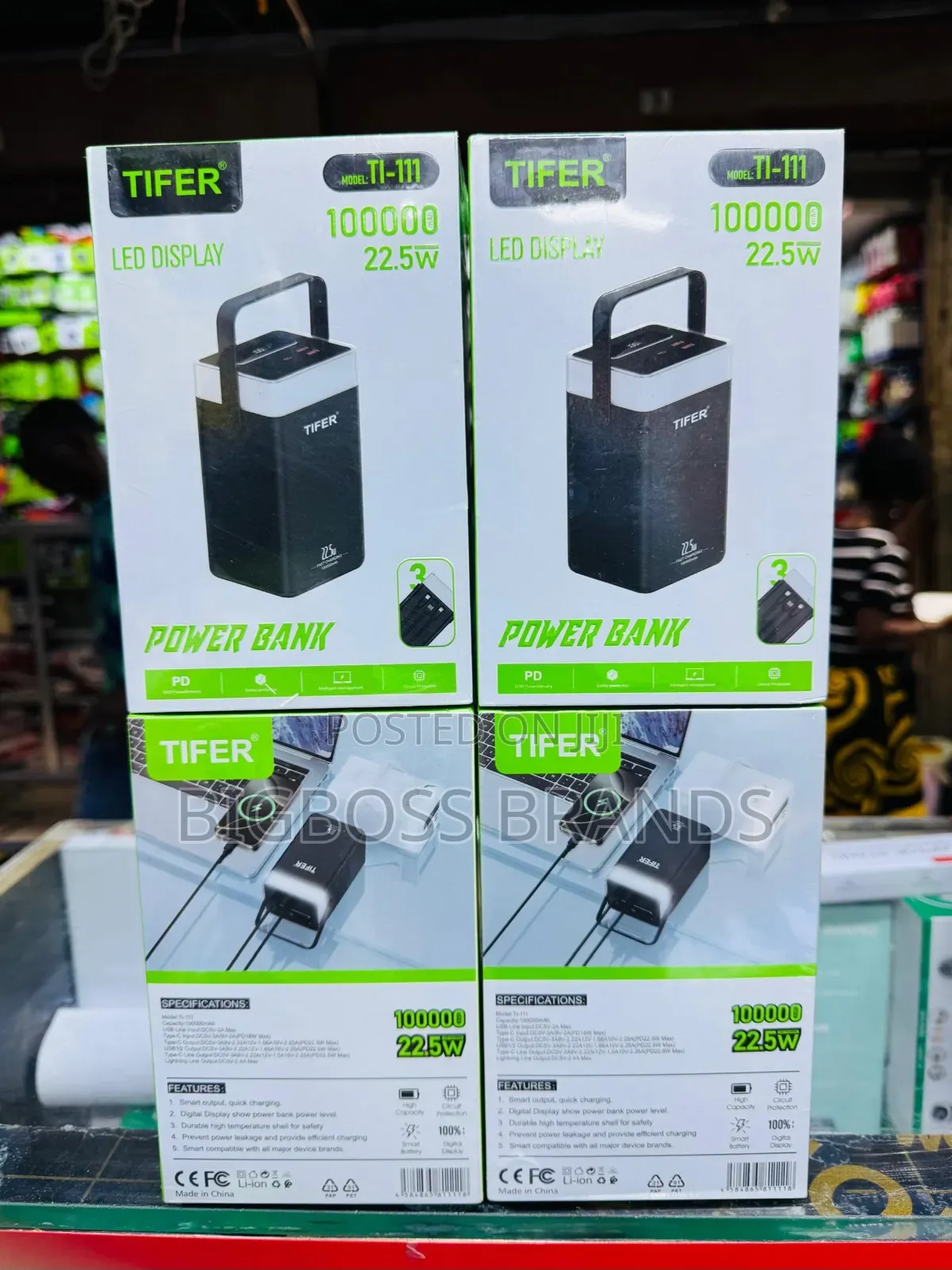 Tifer Power Bank 100000 mAh 22.5w