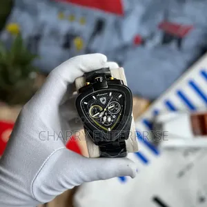 Luxury and Classic Lamborghini WÅTCH Fiber Belt Date Water Resistance