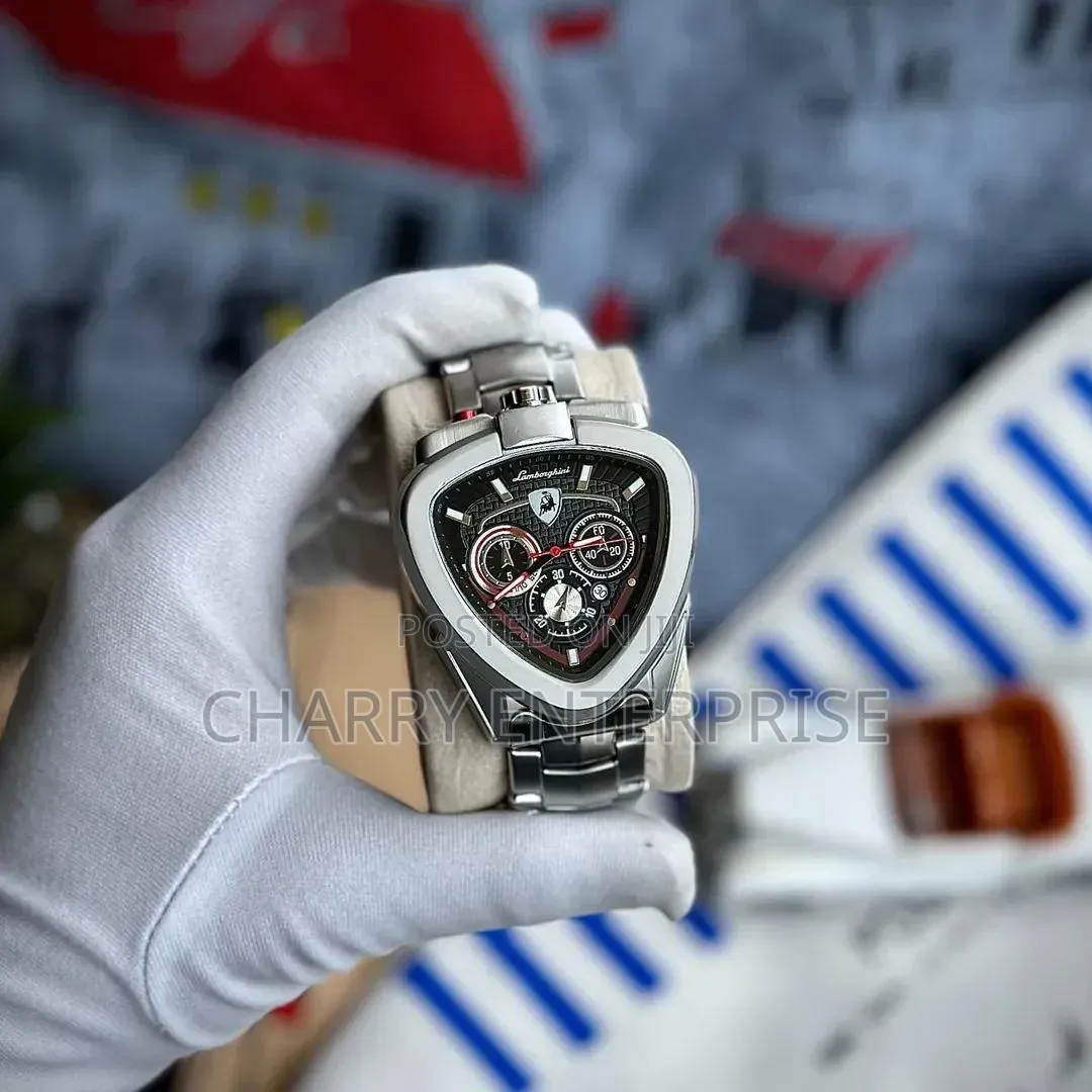 Luxury and Classic Lamborghini WÅTCH Fiber Belt Date Water Resistance
