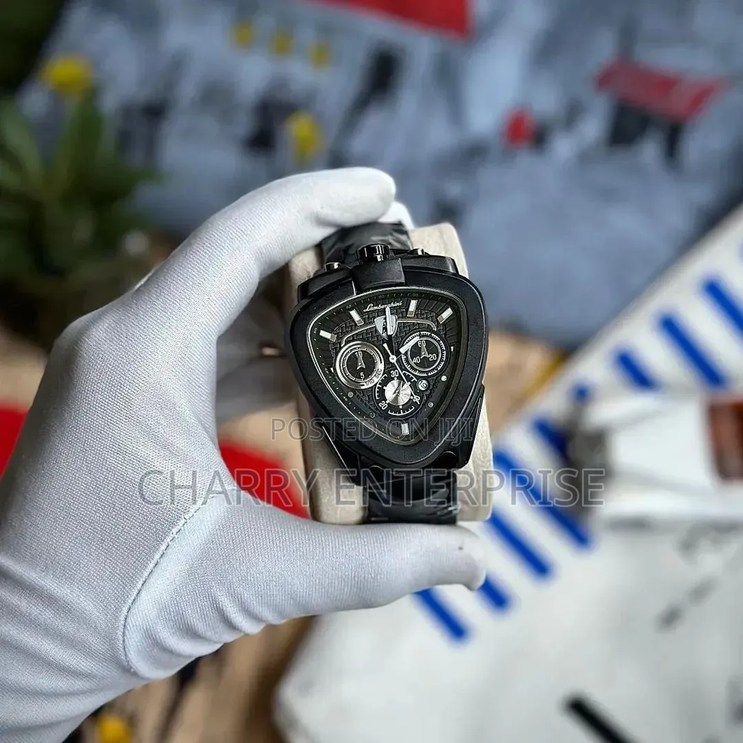Luxury and Classic Lamborghini WÅTCH Fiber Belt Date Water Resistance