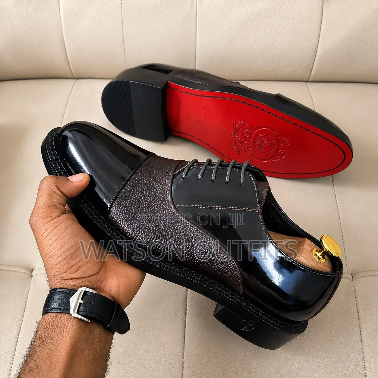 De' Rossi Brand Men's Leather Shoes Single or 1 Colour Leather Shoes