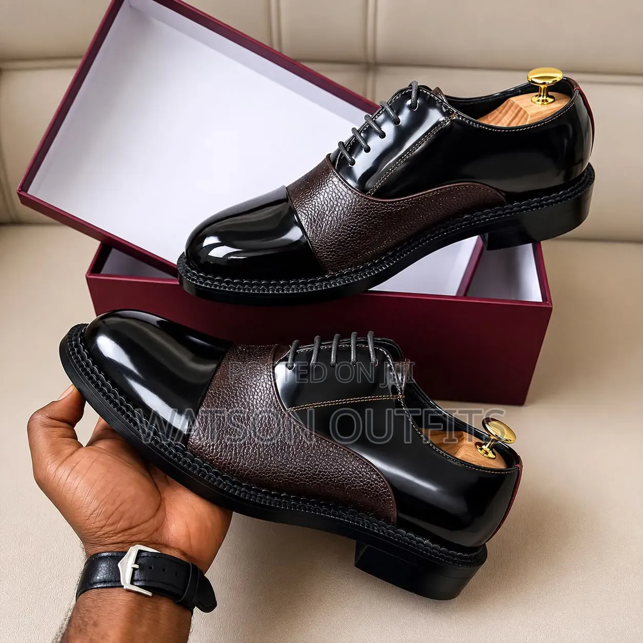 De' Rossi Brand Men's Leather Shoes Single or 1 Colour Leather Shoes