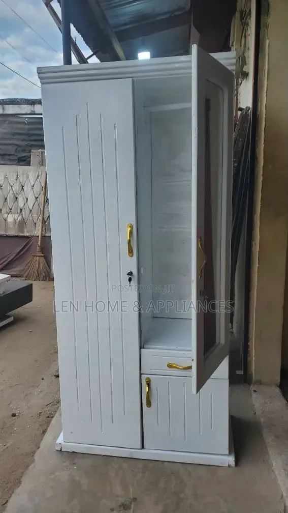 Kabati Languo Color White Milango Miwili