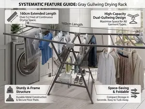 Metal Cloth Rack 160cm