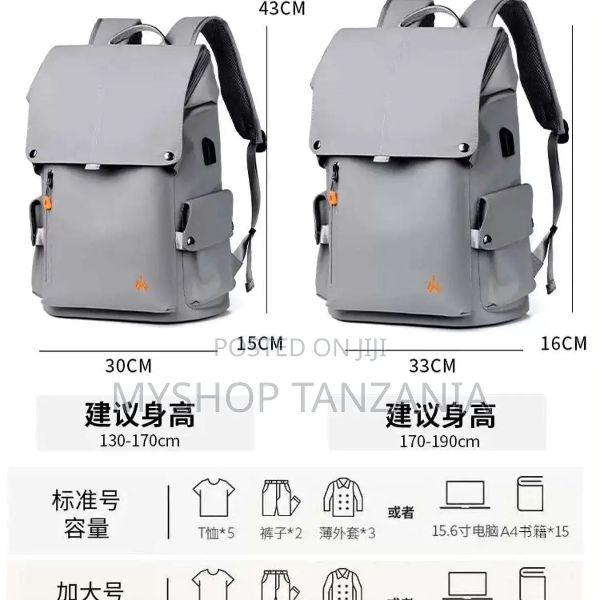 Light Gray UrbanEdge Commuter Backpack